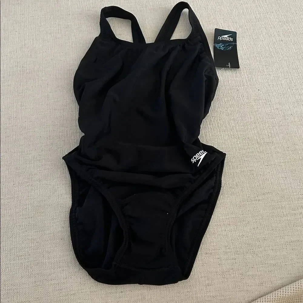 SPEEDO Girl's/ProLT Super Proback Solid One Piece Black, size 28, NWT